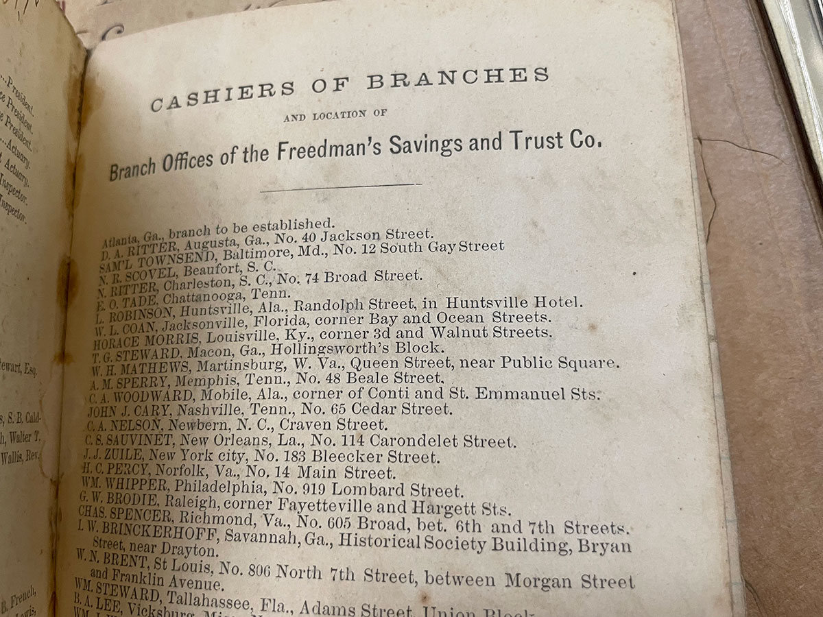 The Huntsville Hotel is the designated site of Huntsville’s Freedman’s Bank. It is likely the bank operated in the hotel’s basement.